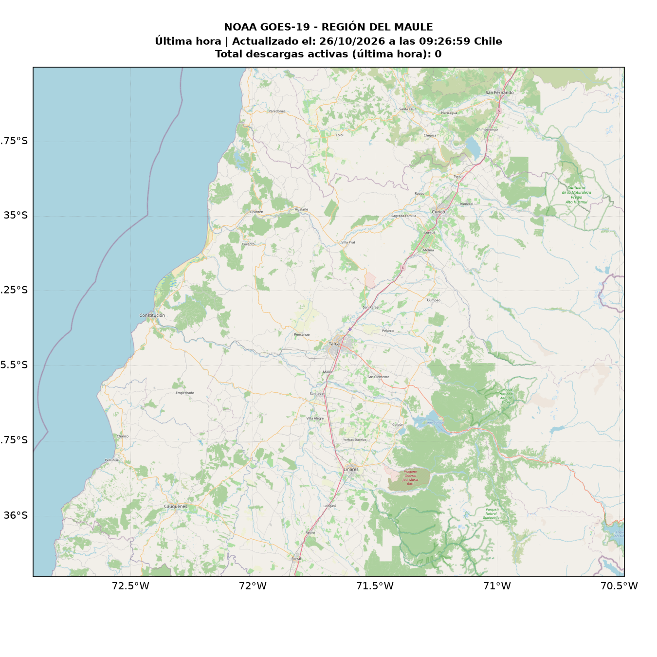 Mapa de Tormenta Maule